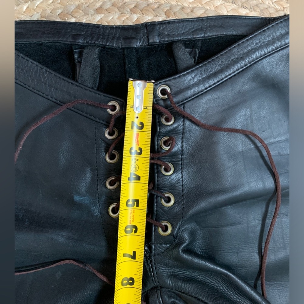 VINTAGE MOTO LEATHER PANTS - Picture 8 of 16